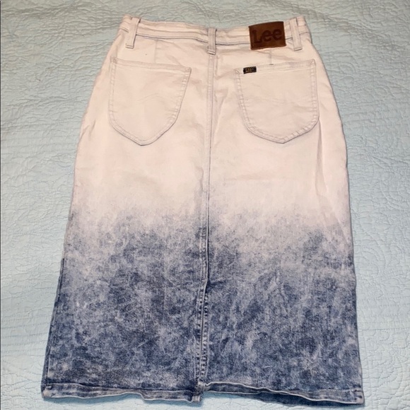 Lee Blue and White Pencil Midi Skirt - Picture 3 of 3